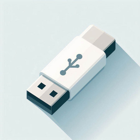 Usb flash drive icon, vector illustration. Flat design style.