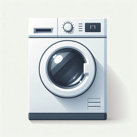 Washing machine icon. Realistic illustration of washing machine icon for web designの写真素材
