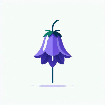 Flower icon. Bluebell. Flat design. Vector illustration.の写真素材