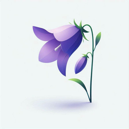 Bluebell flower on white background. Vector illustration. Eps 10.の写真素材