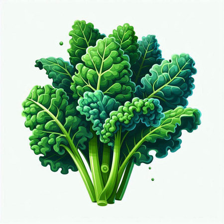 Kale. Vector illustration of a fresh kale on a white background.