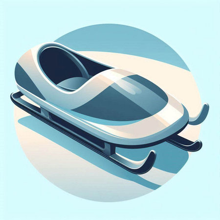 snowmobile on a blue background, vector illustration, eps10