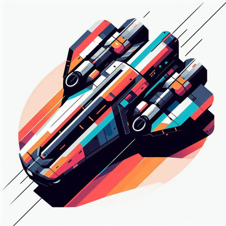 Abstract futuristic high speed car. Vector illustration. Clip-art.の写真素材