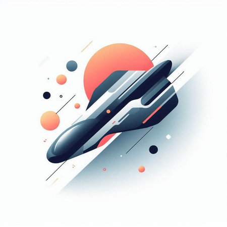 Abstract background with spaceship. Futuristic vector illustration. Eps10.の写真素材
