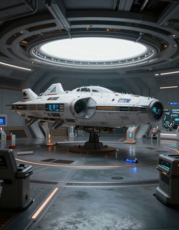 3D CG rendering of space station. 3D CG rendering.の写真素材