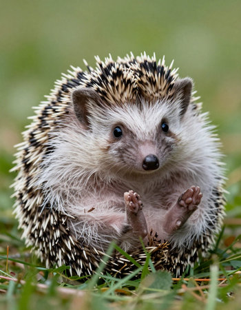 Hedgehog (Scientific name: Erinaceus Europaeus)の写真素材
