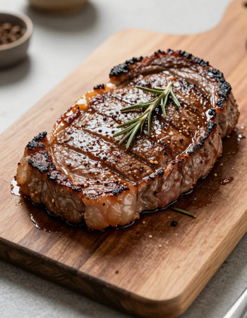 Grilled Tenderloin Steak with Spices and Rosemaryの写真素材