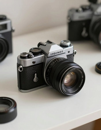 Canon EOS 50mm f/2.8 and Canon EOS 50mm f2.8 on the table