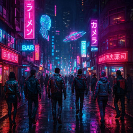 Unidentified people walking on the street at night in Hong Kong. Hong Kong is one of the most...