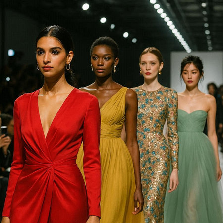 Models walk the runway at the Fall/Winter 2016 Runway Show during Mercedes-Benz Fashion Week in NYC.