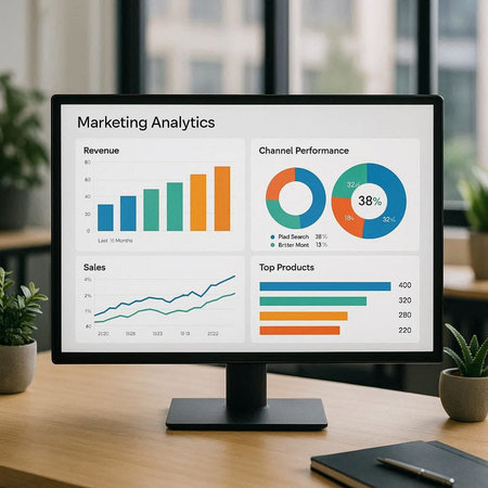 Data Analysis Results Summary Graph Chart Word Graphic Word Icon Logo Concept.