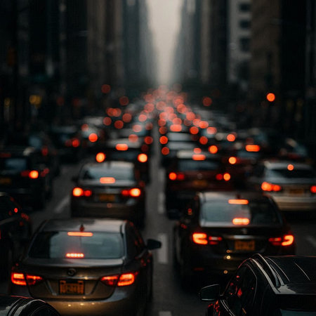 Traffic jam in the city. Traffic jam in the city.