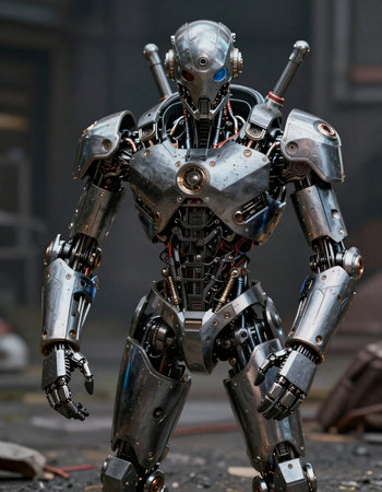 Close up of a robot in Barcelona, Spain.