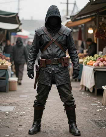 Member of history club wears historical uniform during historical reenactment of Kiev Liberation in...