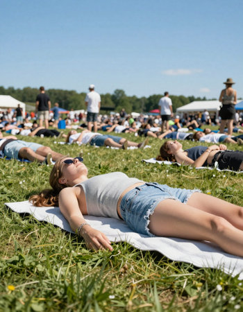 Unidentified people enjoy a sunny day.