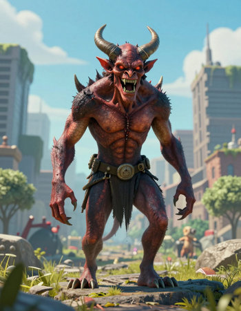 Statue of a devil at Kuala Lumpur, Malaysia.