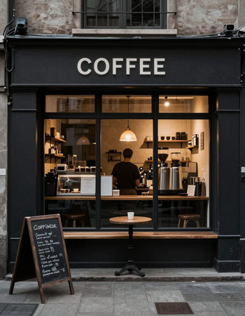 Coffee shop in Covent Garden. Covent Garden is a popular tourist area in London.