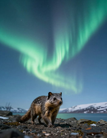 Northern lights in the sky over the Polar Circle, Tromso, Norway