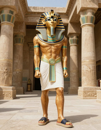 Statue of a pharaoh at the Luxor Temple in Egypt