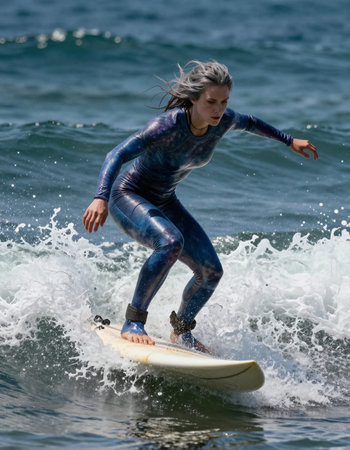 Unidentified surfer at the 2nd Stage of the Longboard World Title Event in Faro, Portugal.