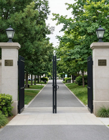 Entrance to the campus of the University of Washington in Washington DC