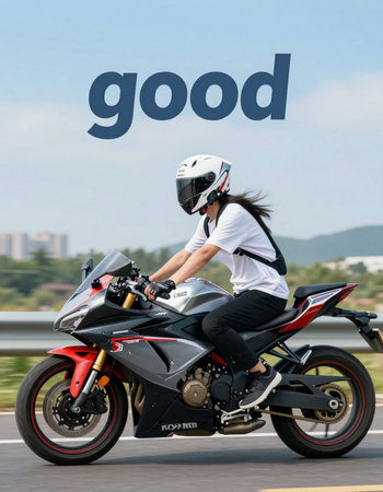 Unidentified rider on a motorcycle.