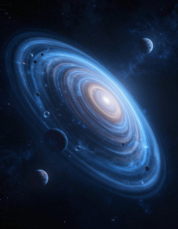 Stars of a planet and galaxy in a free space