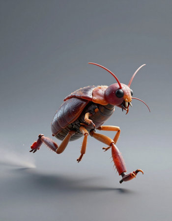 Image of bug on grey background. Insect Animal. Insect Animal.