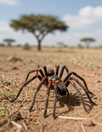 Tarantula in Serengeti National Park, Tanzania, Africa