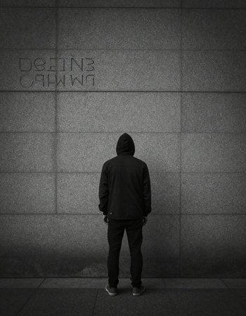 Man in black hoodie standing in front of a wall