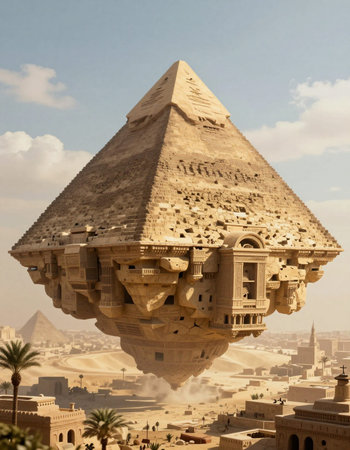 View of the Pyramid of Khafre in Cairo, Egypt.
