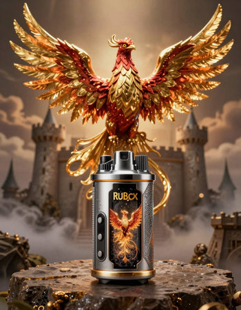Bottle of deodorant with golden wings.の写真素材