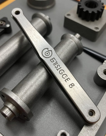 Close-up image of a gearbox in a mechanical equipment.