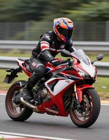 Driver Marc Marquez at Circuit of Catalonia.
