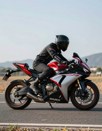 Motorcycle practice on road