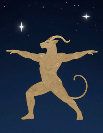 Zodiac sign - Capricorn (Capricorn) in the night sky