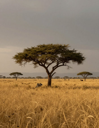 African savannah, Serengeti National Park, Tanzania, Africa
