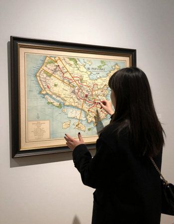 A woman looking at a map