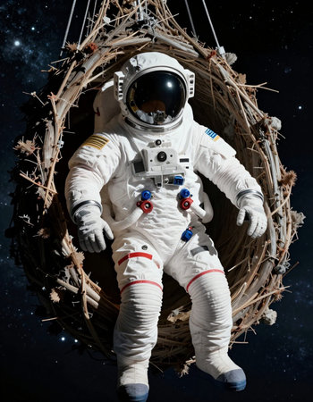 Astronaut in the outer space.