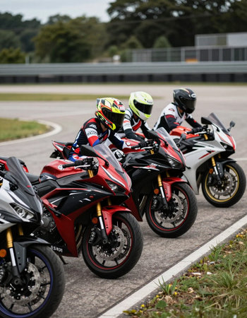 Racing Motorcycle Team Championship Race in Circuit of Catalonia, Spain