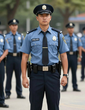 Police officer in Bangkok, Thailand.