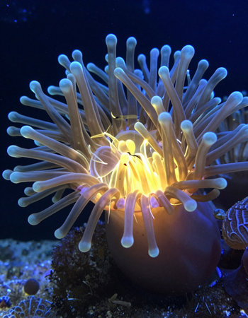 Sea anemone in the Red Sea. Egypt. Sharm El Sheikh