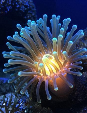 Sea anemone in the Red Sea. Egypt. Sharm El Sheikh
