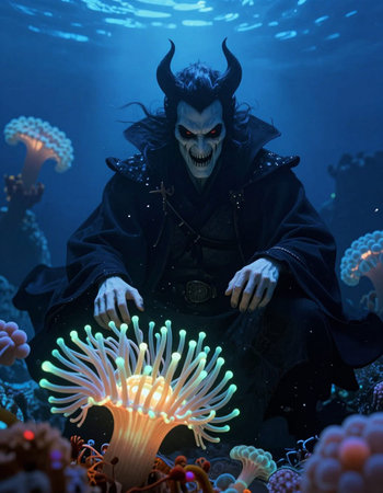 The grim reaper and an anemone.