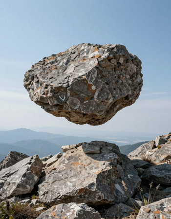Rock formation on the top of a mountain in the Crimea, Ukraine