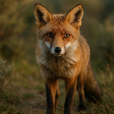 Red fox (Vulpes vulpes) in natural habitat.