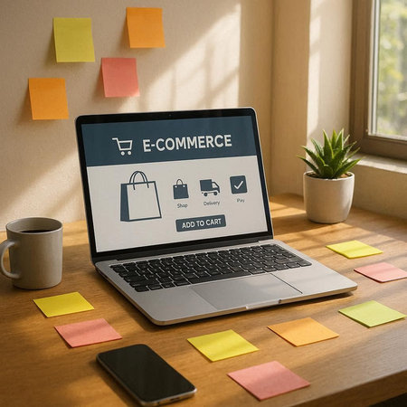 Shopping Online Shopaholics E-Commerce E-Shopping Concept