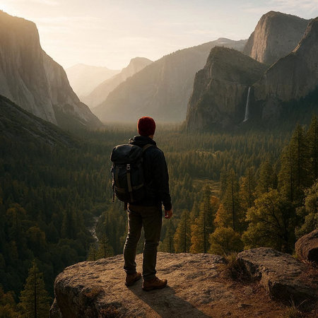 Hike in Yosemite National Park in California, United States of America