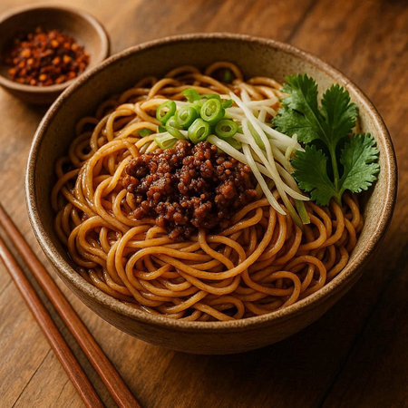 jajangmyeon is a Korean traditional noodlesの写真素材