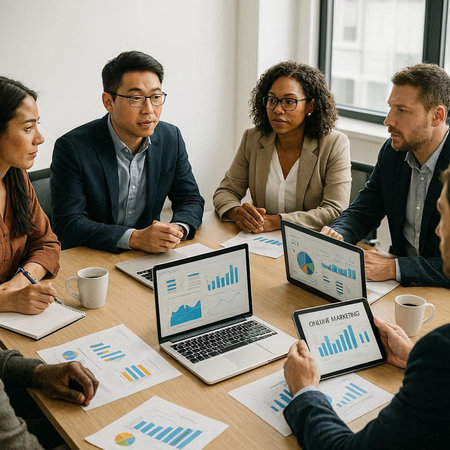 Group of business people working together in the office. Business concept.